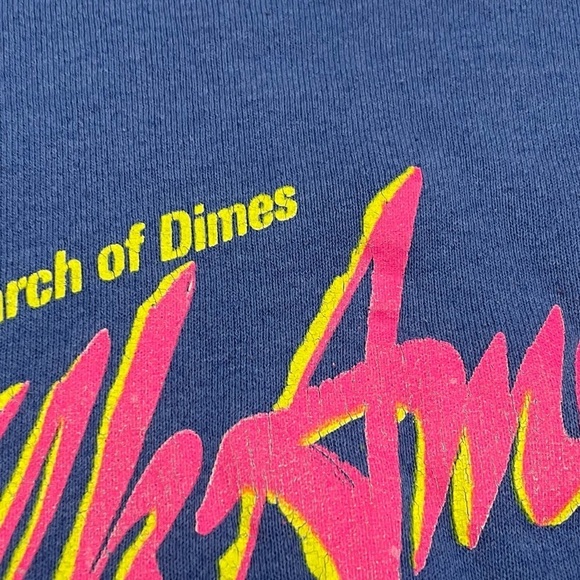 Vintage 90s March of Dimes Walk America 1991 Blue Crewneck Sweatshirt - Picture 3 of 9